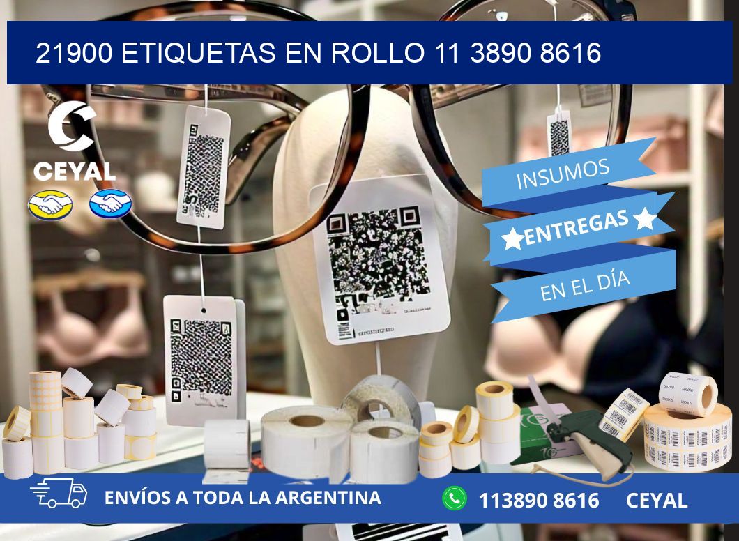 21900 ETIQUETAS EN ROLLO 11 3890 8616