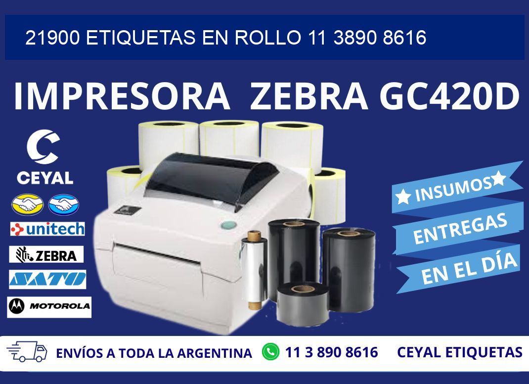 21900 ETIQUETAS EN ROLLO 11 3890 8616