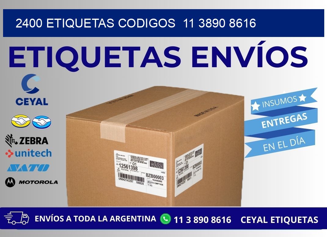 2400 ETIQUETAS CODIGOS  11 3890 8616