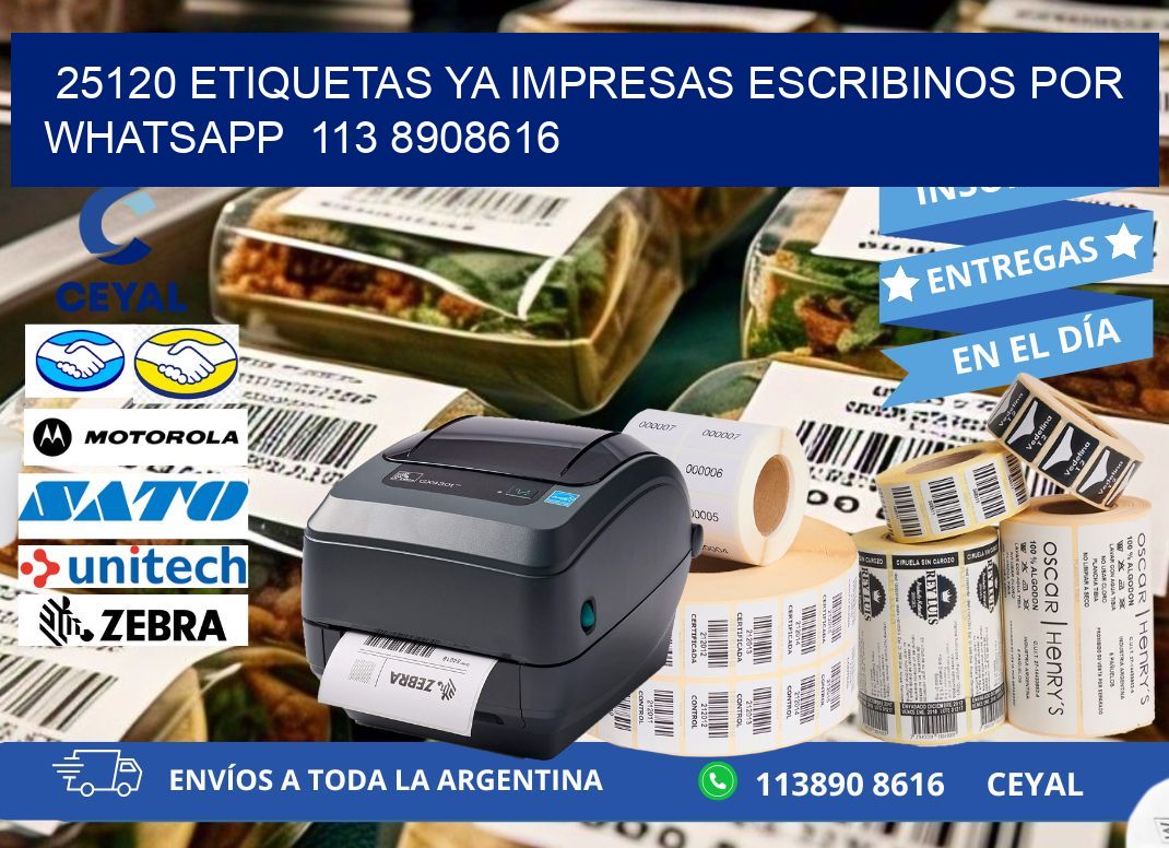 25120 ETIQUETAS YA IMPRESAS ESCRIBINOS POR WHATSAPP 113 8908616