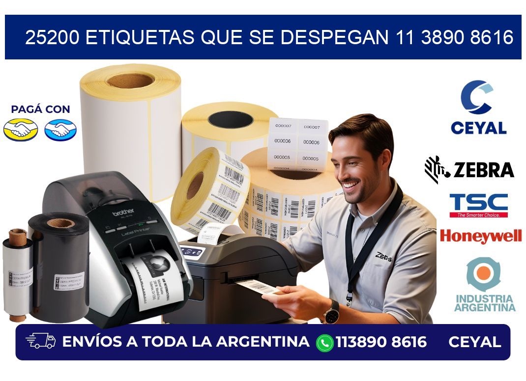 25200 ETIQUETAS QUE SE DESPEGAN 11 3890 8616