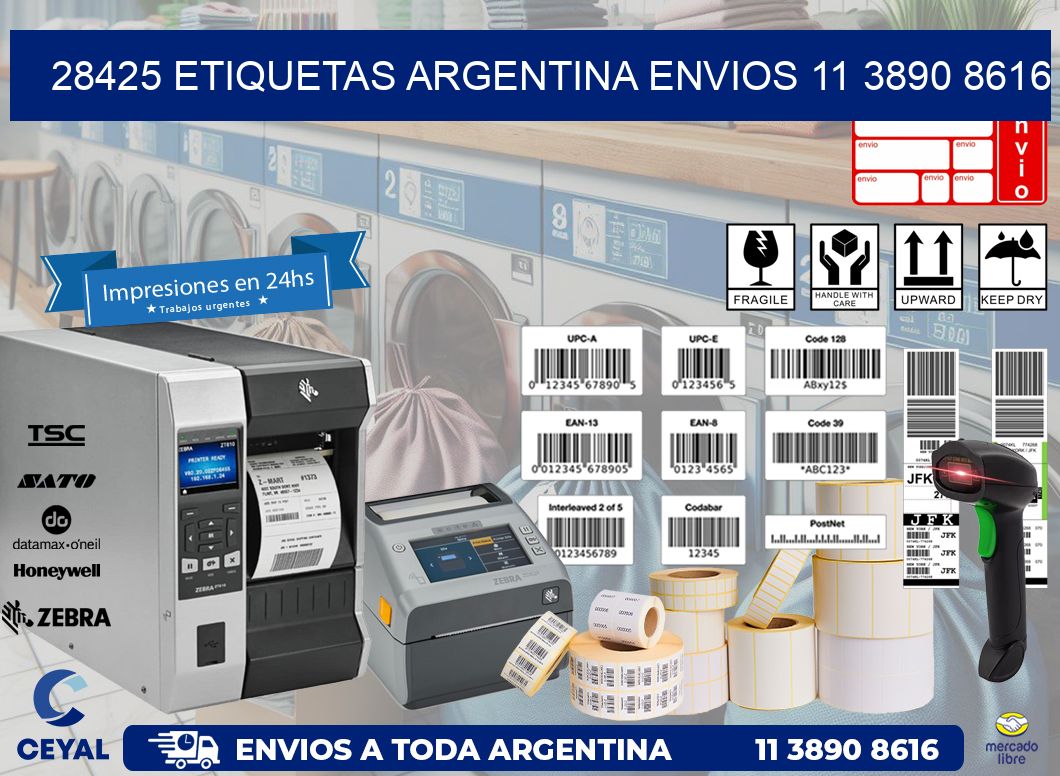 28425 ETIQUETAS ARGENTINA ENVIOS 11 3890 8616