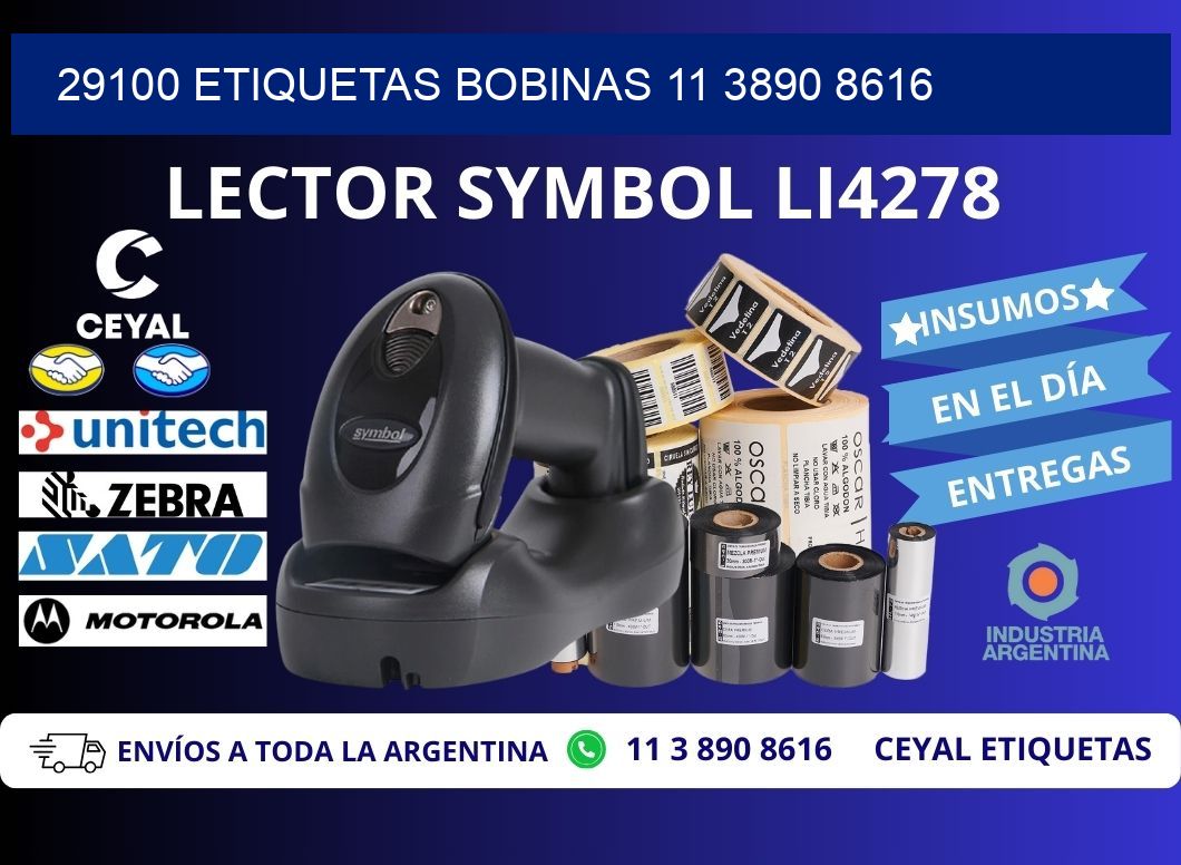 29100 ETIQUETAS BOBINAS 11 3890 8616