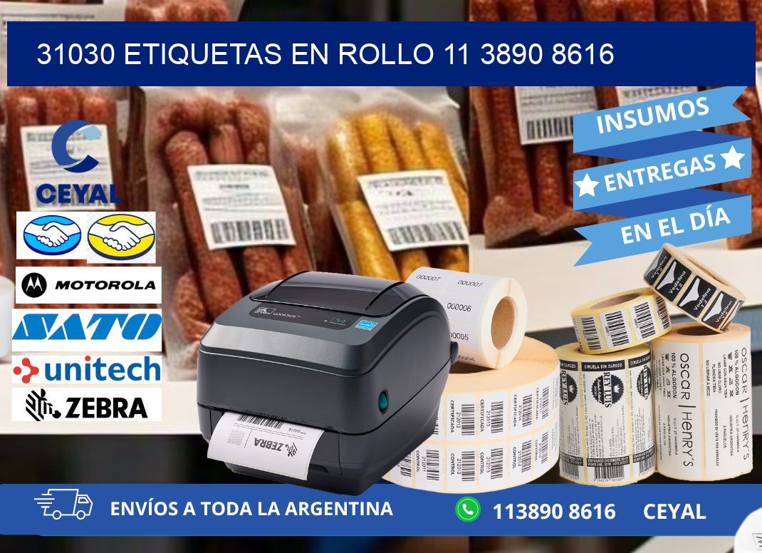 31030 ETIQUETAS EN ROLLO 11 3890 8616