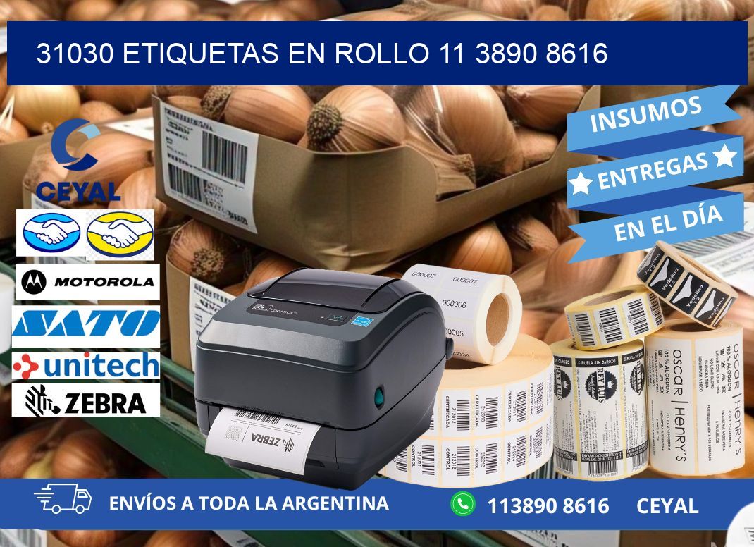 31030 ETIQUETAS EN ROLLO 11 3890 8616
