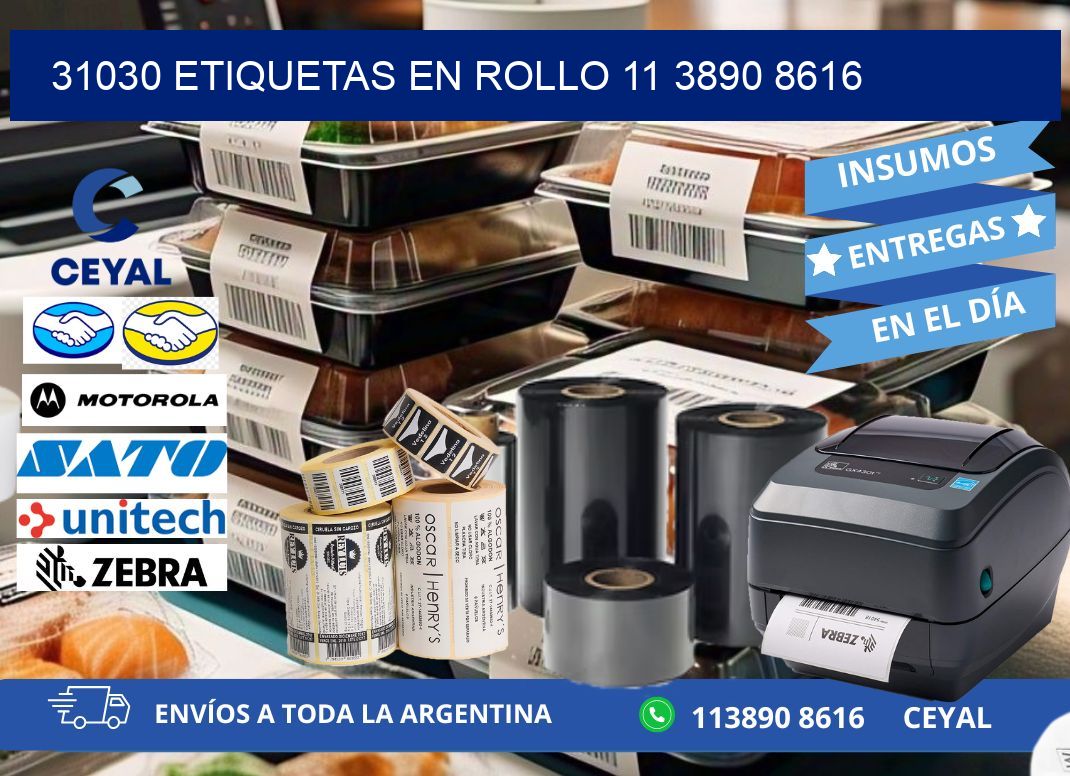 31030 ETIQUETAS EN ROLLO 11 3890 8616
