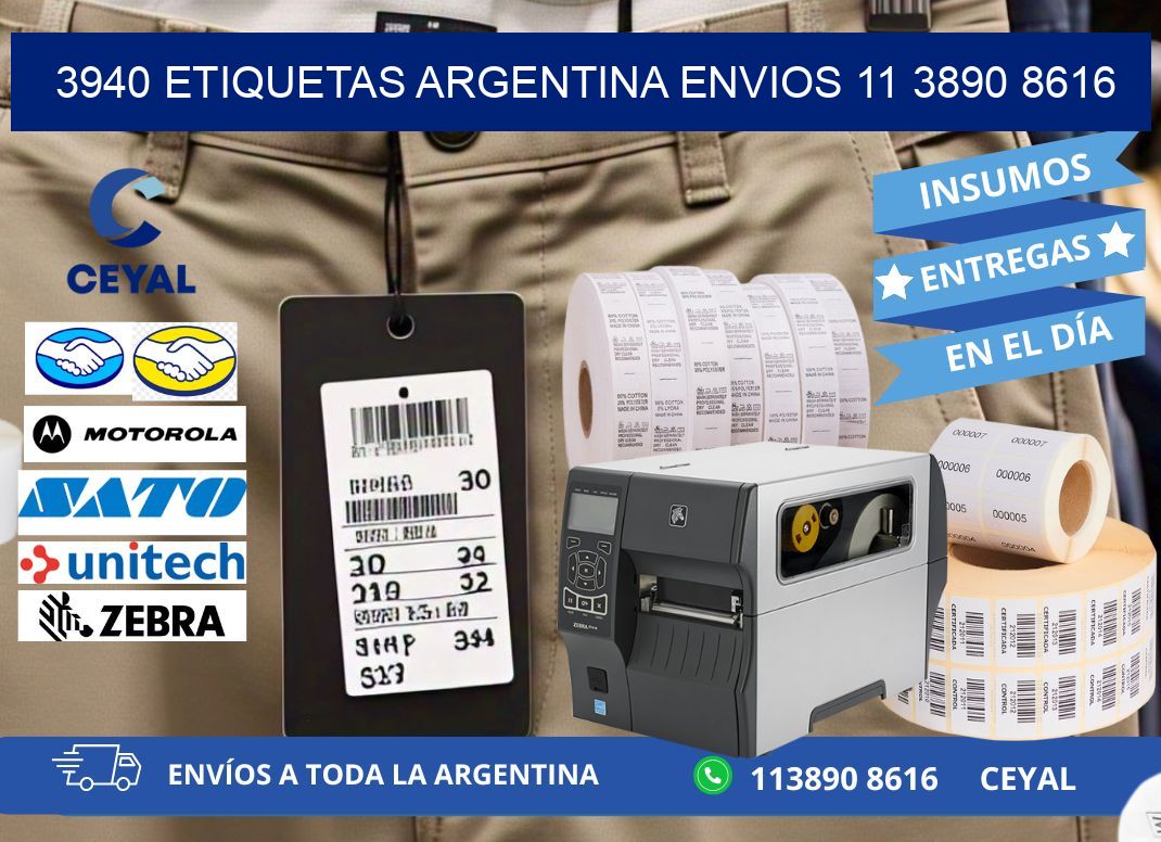 3940 ETIQUETAS ARGENTINA ENVIOS 11 3890 8616