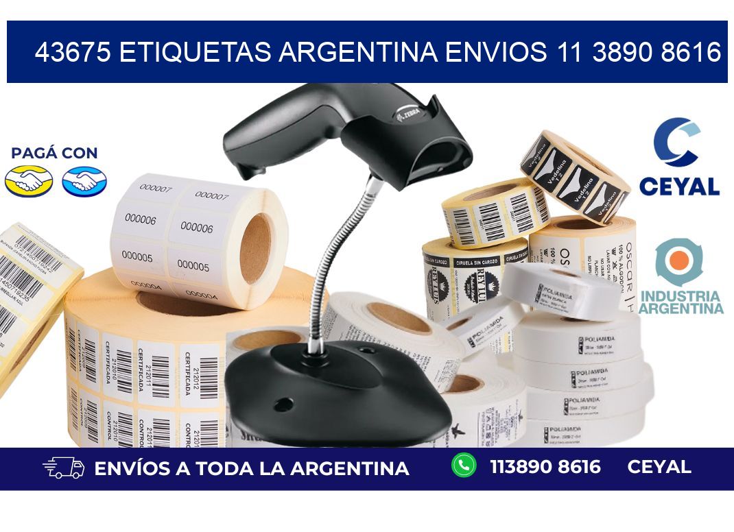 43675 ETIQUETAS ARGENTINA ENVIOS 11 3890 8616