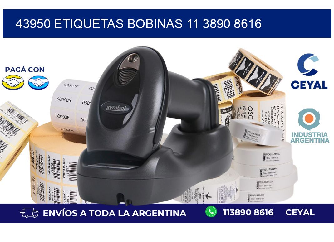 43950 ETIQUETAS BOBINAS 11 3890 8616