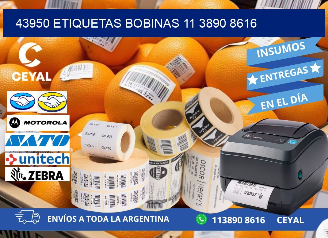 43950 ETIQUETAS BOBINAS 11 3890 8616