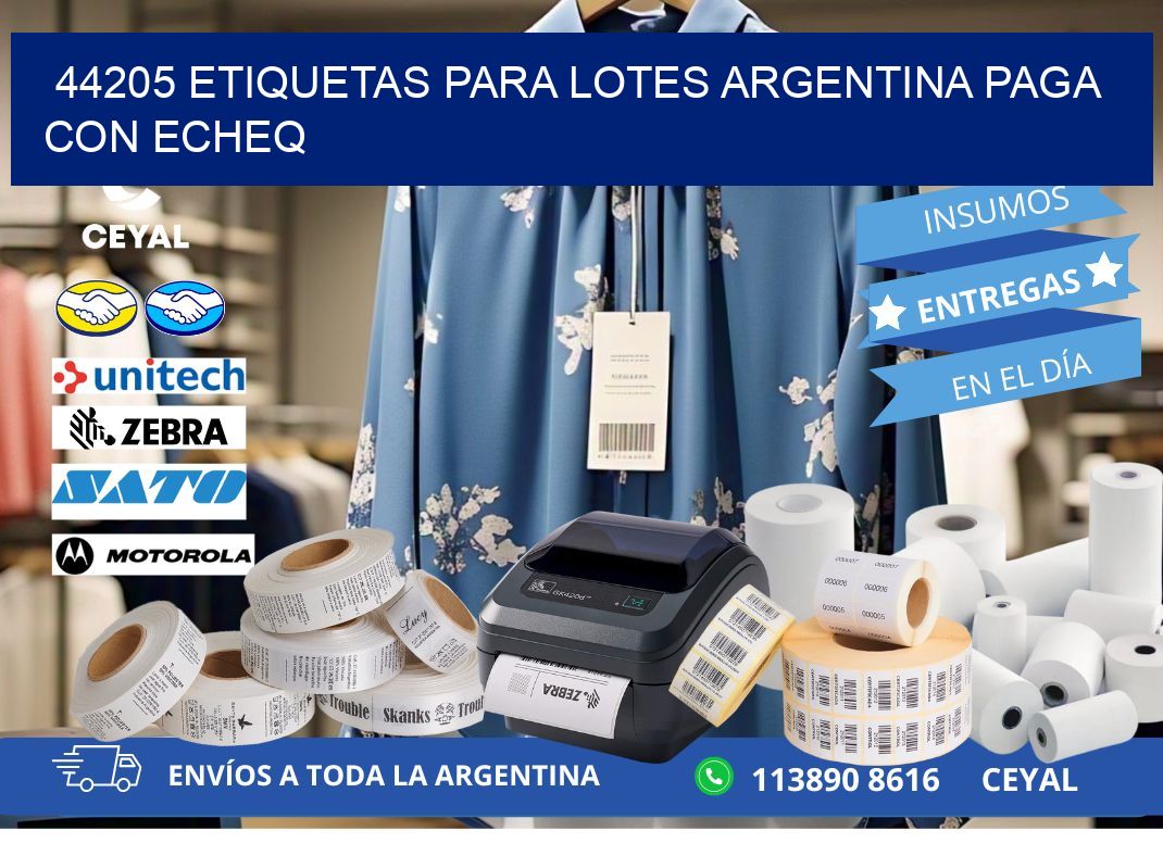 44205 ETIQUETAS PARA LOTES ARGENTINA PAGA CON ECHEQ