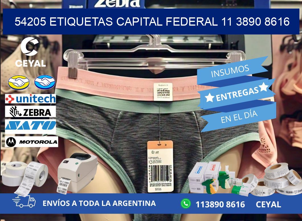 54205 ETIQUETAS CAPITAL FEDERAL 11 3890 8616