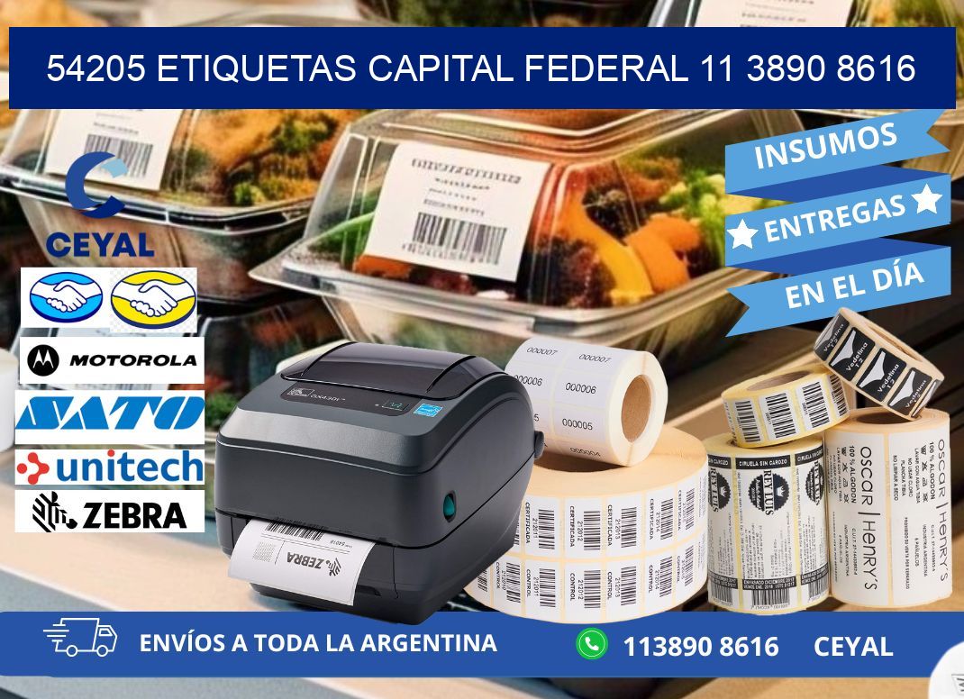 54205 ETIQUETAS CAPITAL FEDERAL 11 3890 8616