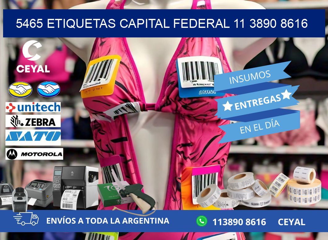 5465 ETIQUETAS CAPITAL FEDERAL 11 3890 8616
