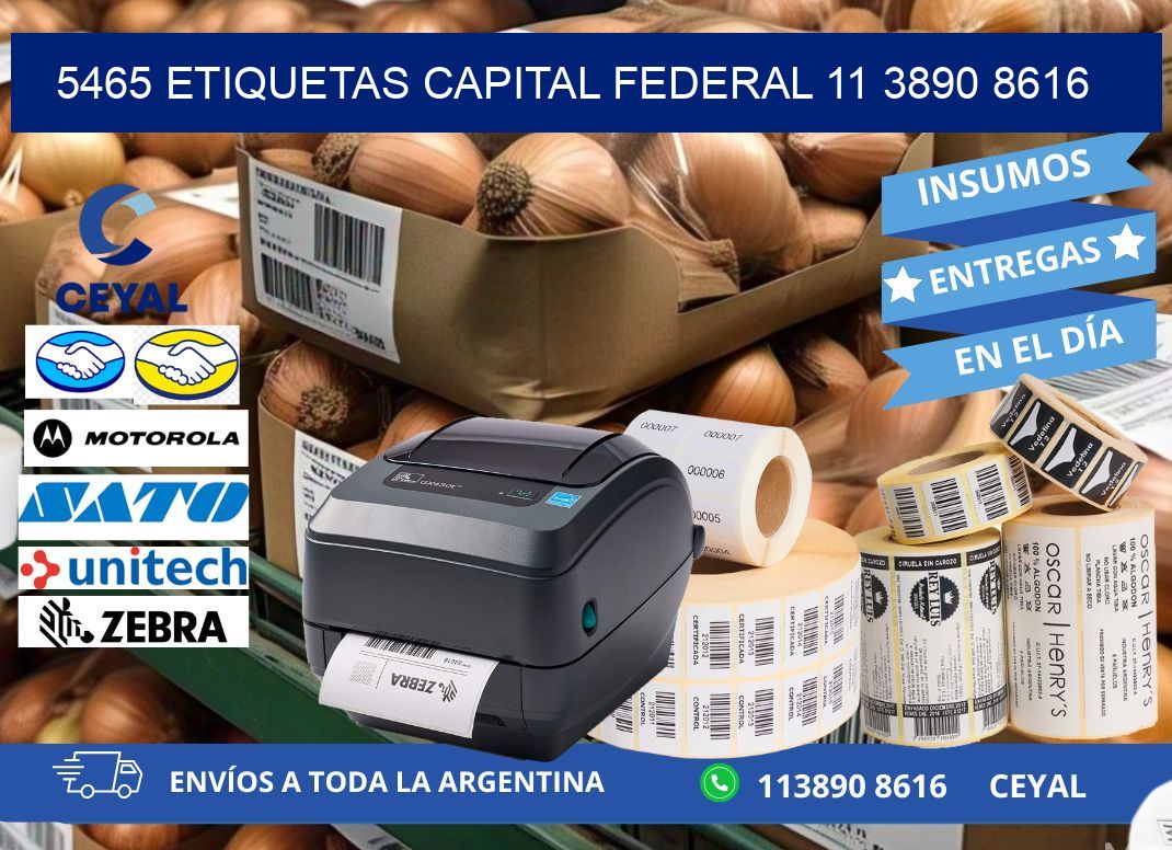 5465 ETIQUETAS CAPITAL FEDERAL 11 3890 8616
