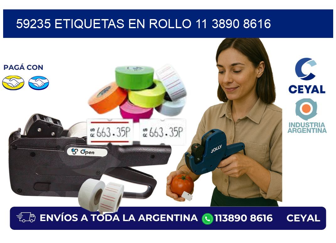 59235 ETIQUETAS EN ROLLO 11 3890 8616