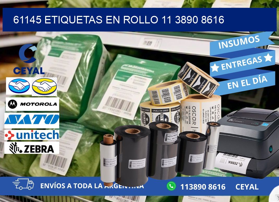 61145 ETIQUETAS EN ROLLO 11 3890 8616