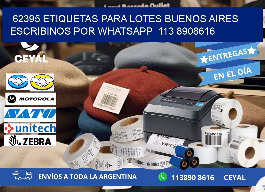 62395 ETIQUETAS PARA LOTES BUENOS AIRES ESCRIBINOS POR WHATSAPP  113 8908616