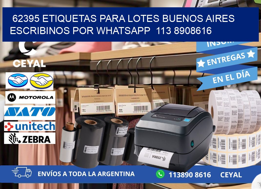 62395 ETIQUETAS PARA LOTES BUENOS AIRES ESCRIBINOS POR WHATSAPP  113 8908616
