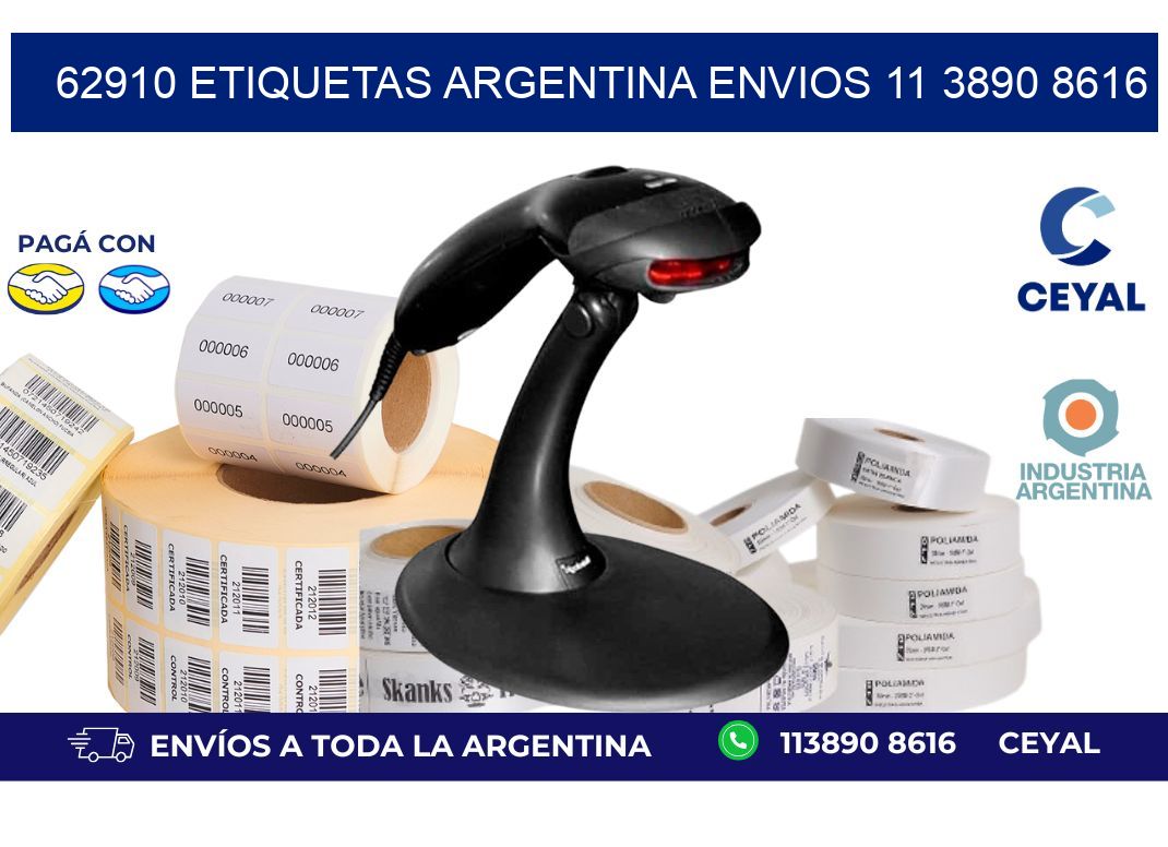 62910 ETIQUETAS ARGENTINA ENVIOS 11 3890 8616