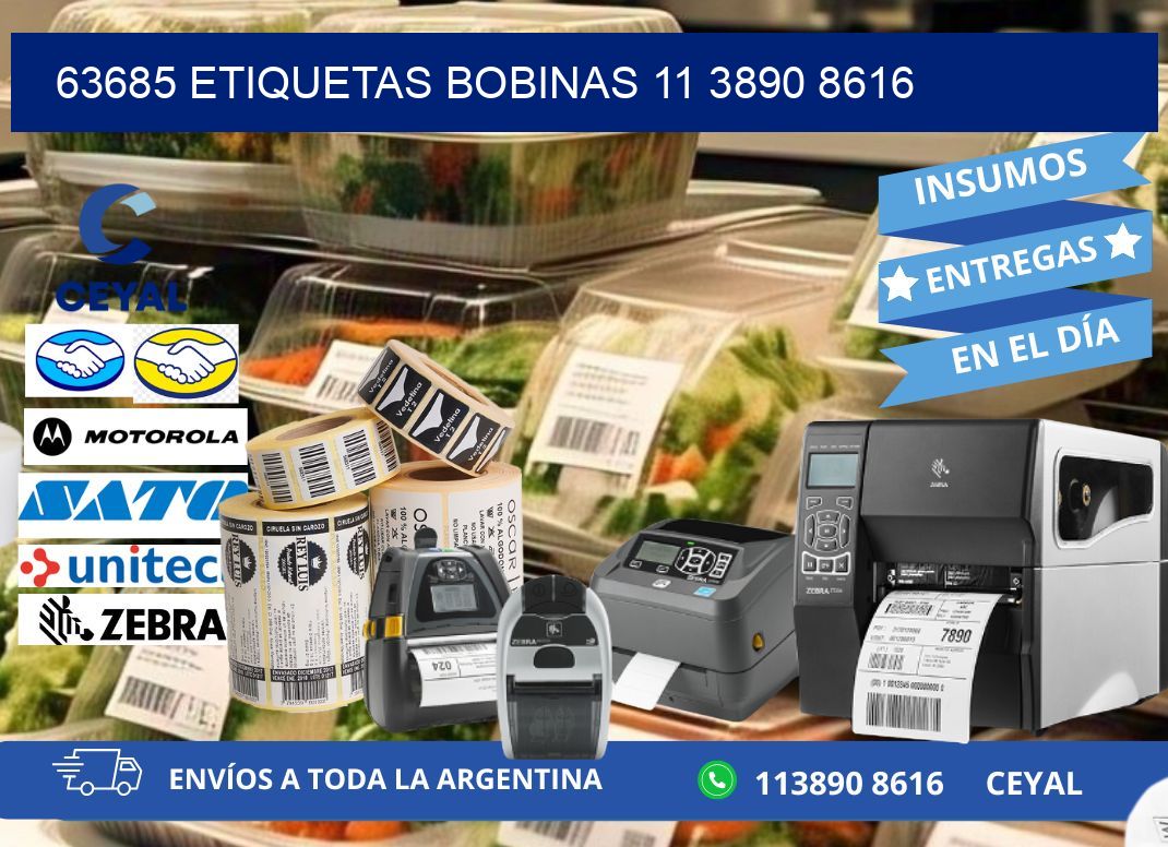 63685 ETIQUETAS BOBINAS 11 3890 8616