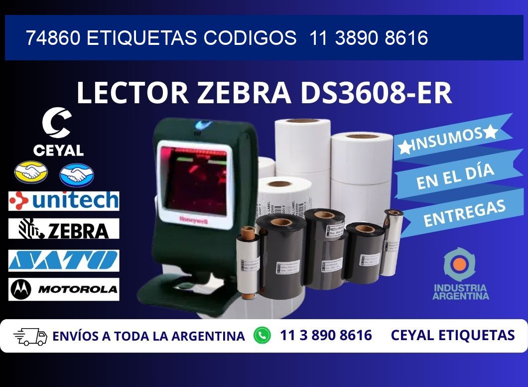 74860 ETIQUETAS CODIGOS  11 3890 8616