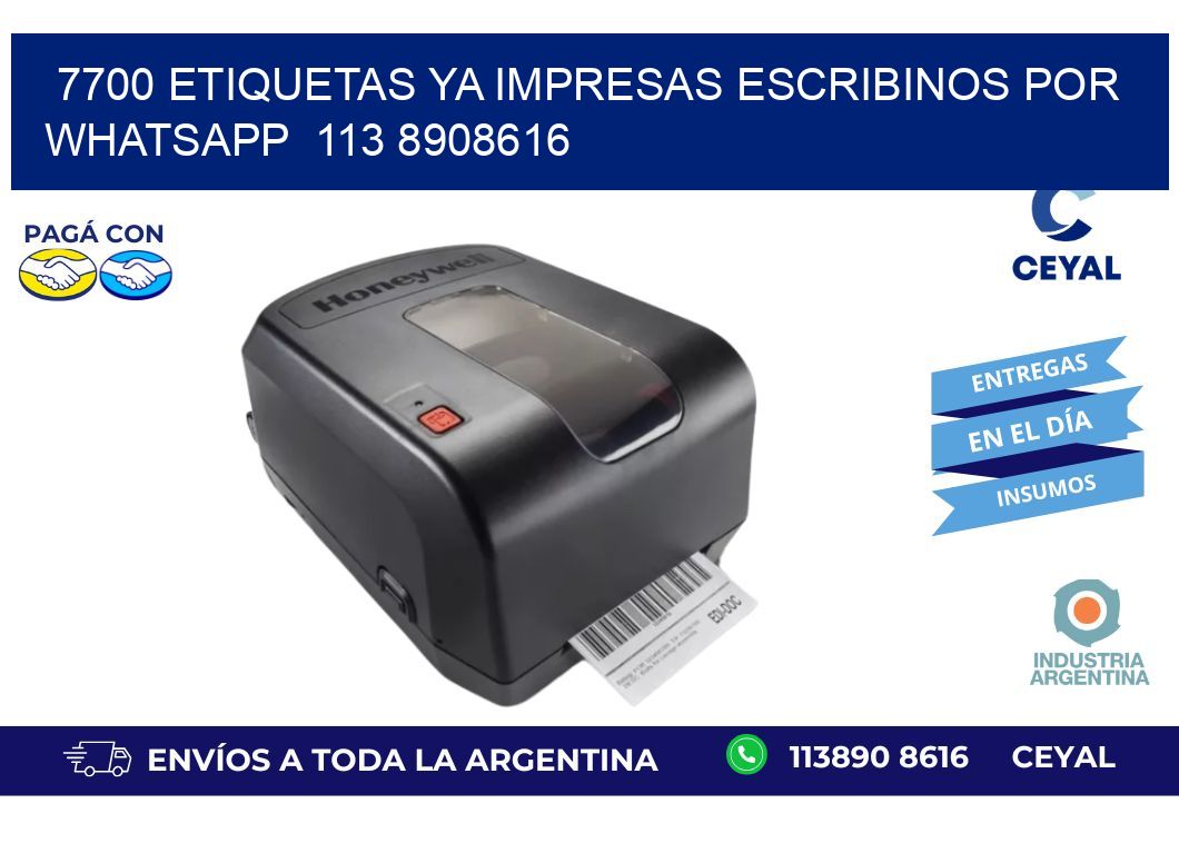 7700 ETIQUETAS YA IMPRESAS ESCRIBINOS POR WHATSAPP 113 8908616