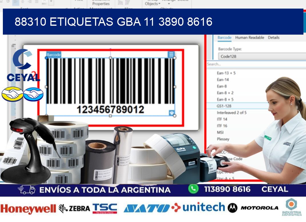 88310 ETIQUETAS GBA 11 3890 8616