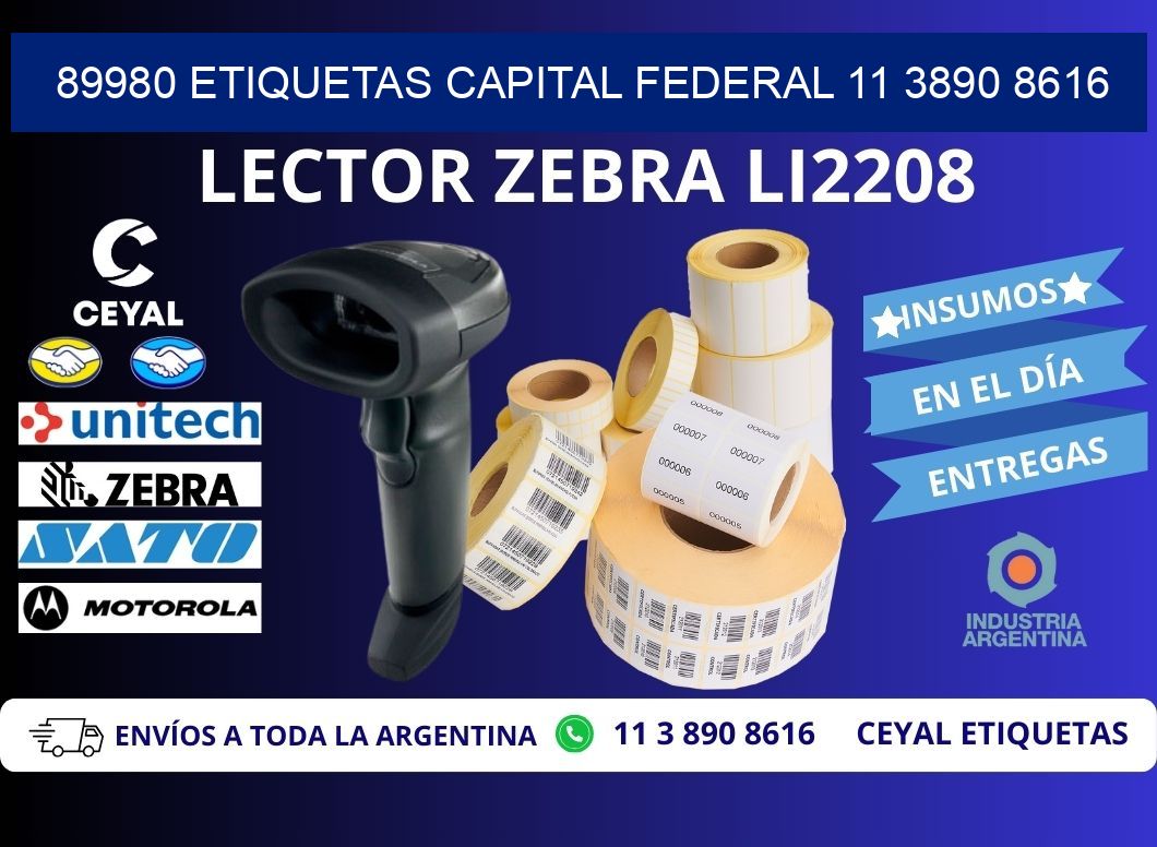 89980 ETIQUETAS CAPITAL FEDERAL 11 3890 8616