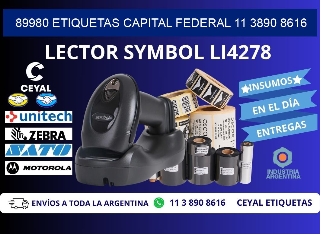 89980 ETIQUETAS CAPITAL FEDERAL 11 3890 8616