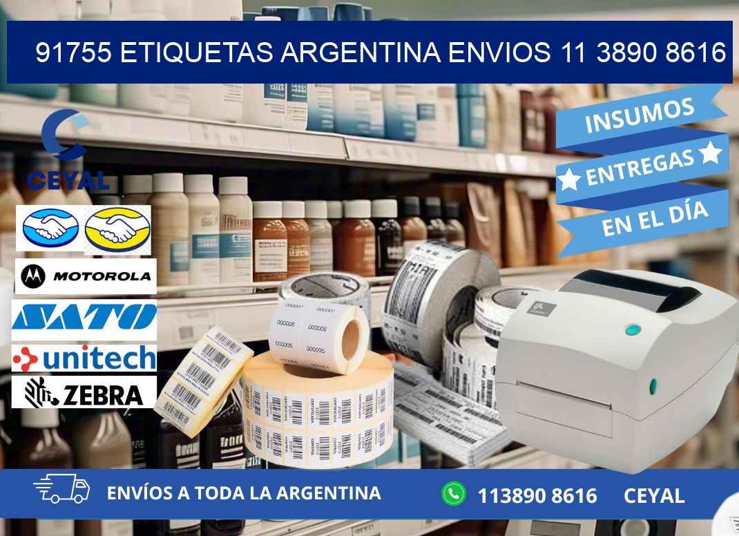 91755 ETIQUETAS ARGENTINA ENVIOS 11 3890 8616