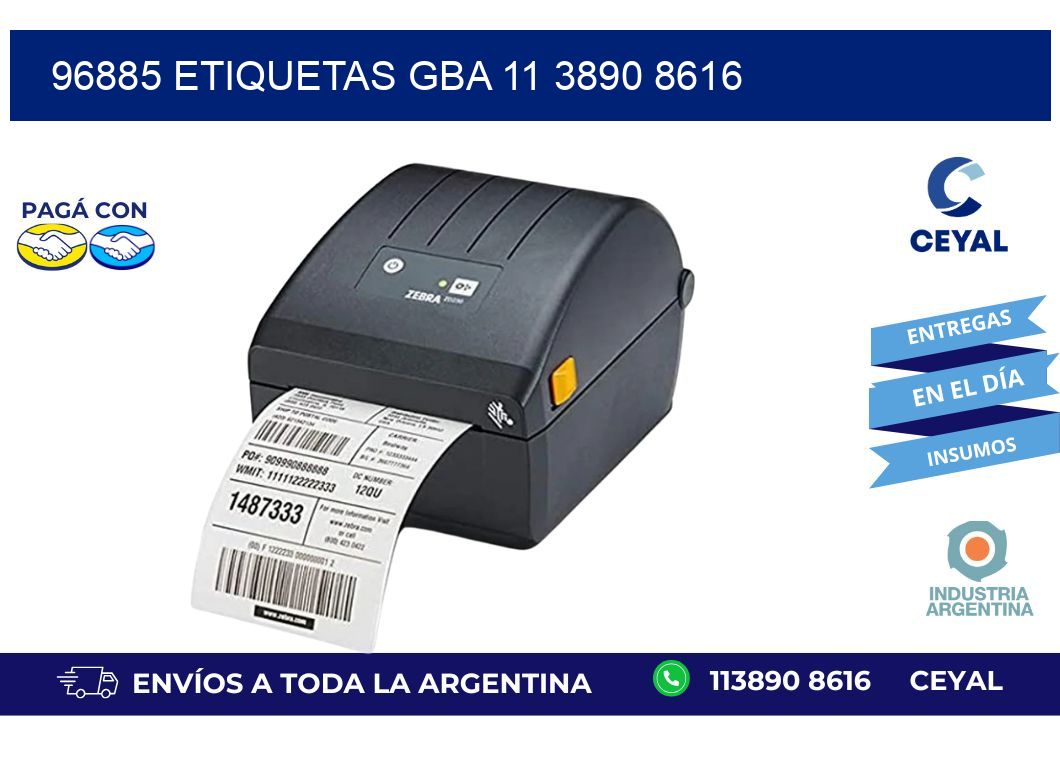 96885 ETIQUETAS GBA 11 3890 8616