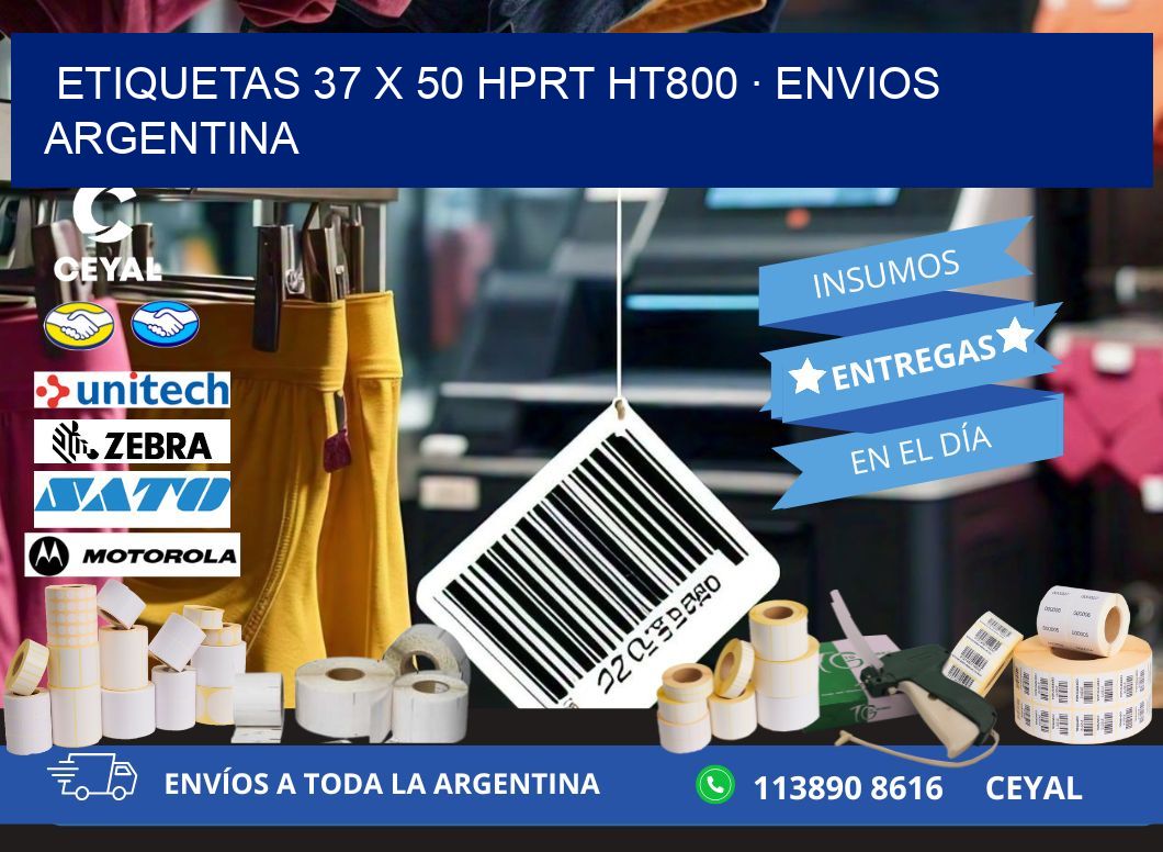 ETIQUETAS 37 x 50 HPRT HT800 · ENVIOS ARGENTINA