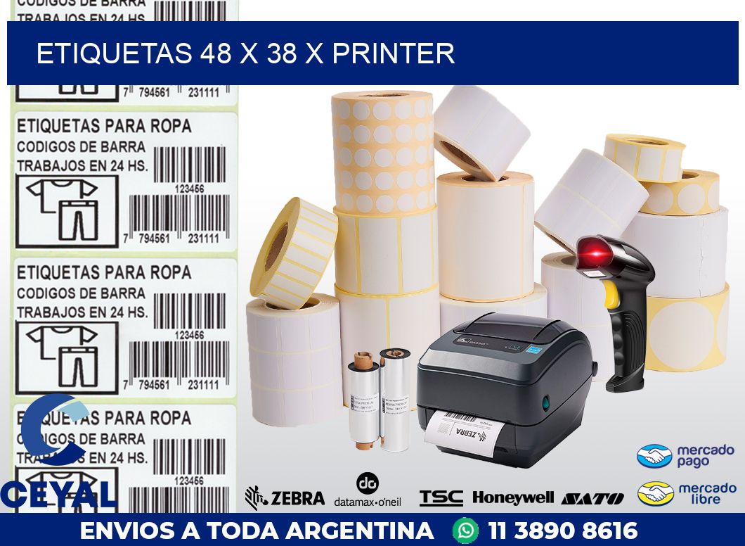 ETIQUETAS 48 x 38 X PRINTER