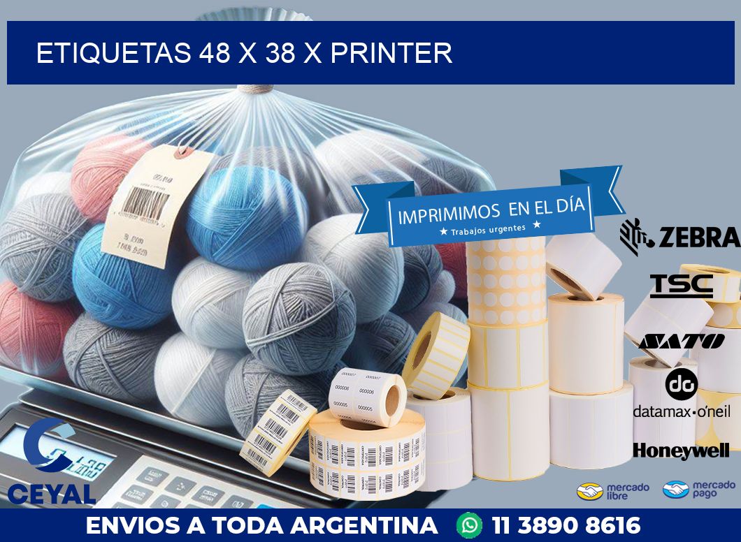 ETIQUETAS 48 x 38 X PRINTER