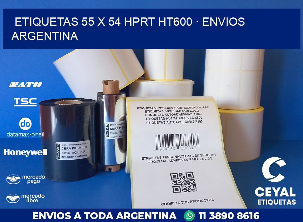 ETIQUETAS 55 x 54 HPRT HT600 · ENVIOS ARGENTINA
