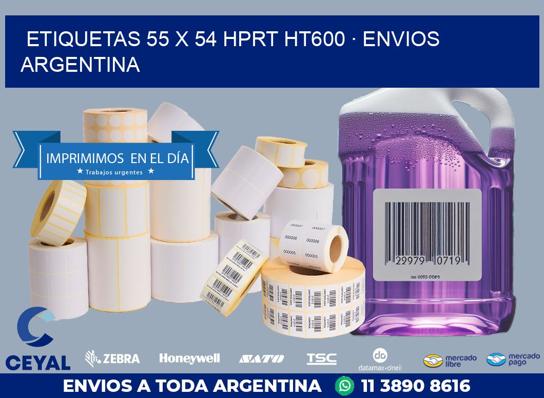 ETIQUETAS 55 x 54 HPRT HT600 · ENVIOS ARGENTINA