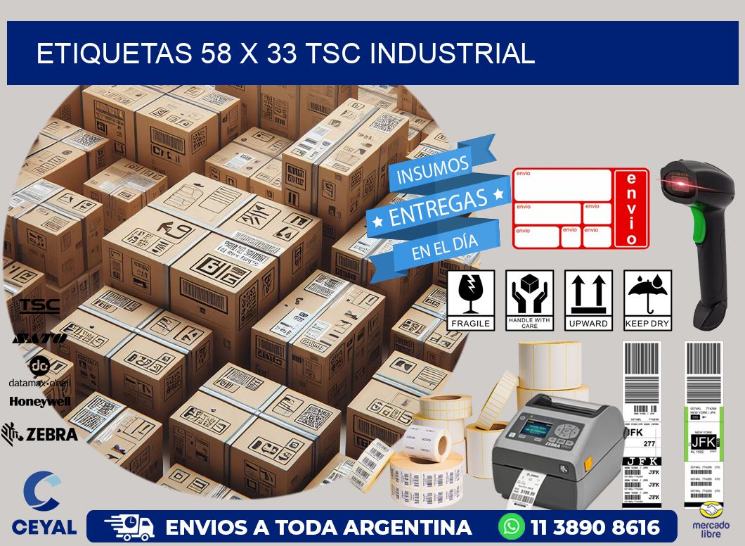 ETIQUETAS 58 x 33 TSC INDUSTRIAL