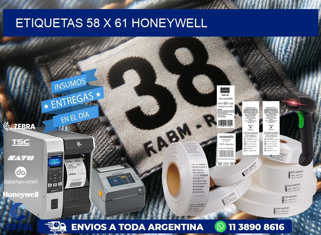 ETIQUETAS 58 x 61 HONEYWELL
