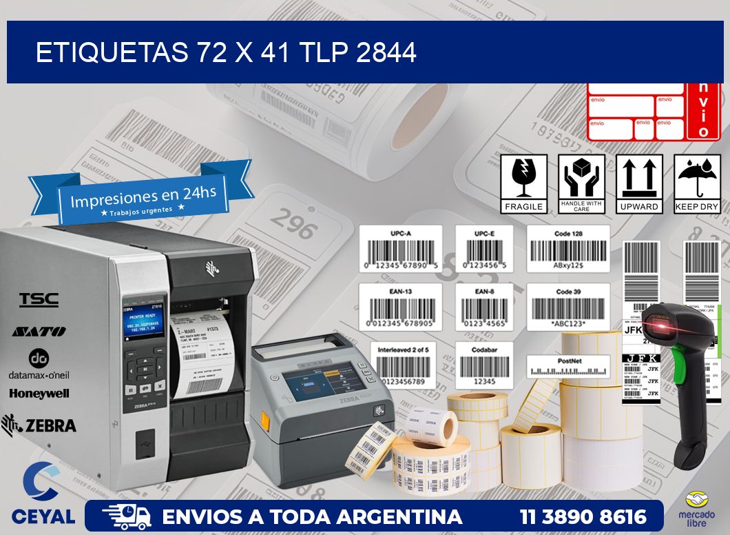 ETIQUETAS 72 x 41 TLP 2844