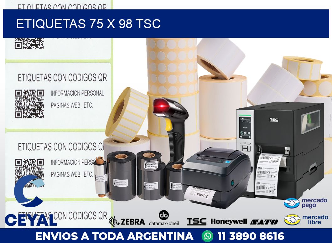 ETIQUETAS 75 x 98 TSC
