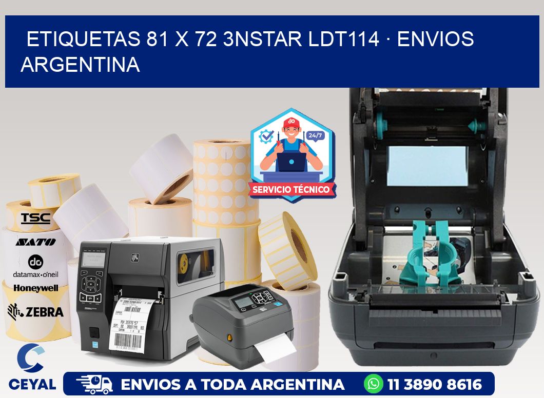 ETIQUETAS 81 x 72 3NSTAR LDT114 · ENVIOS ARGENTINA
