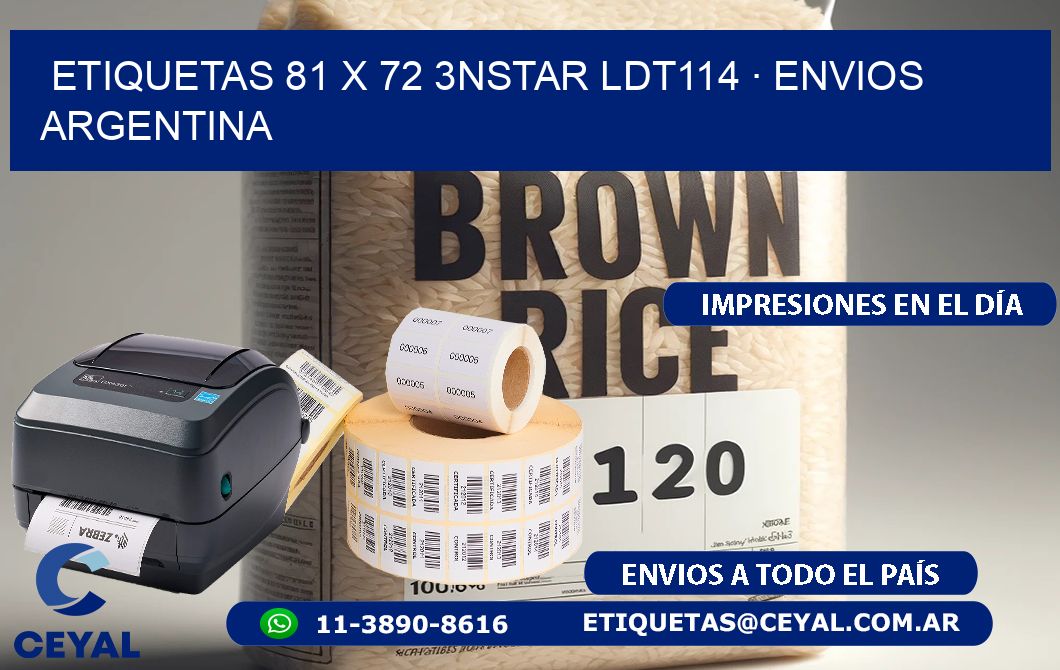 ETIQUETAS 81 x 72 3NSTAR LDT114 · ENVIOS ARGENTINA
