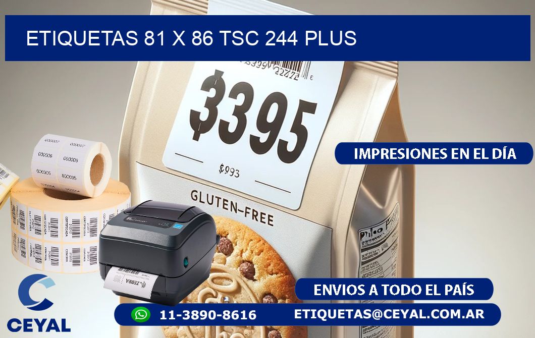 ETIQUETAS 81 x 86 TSC 244 PLUS
