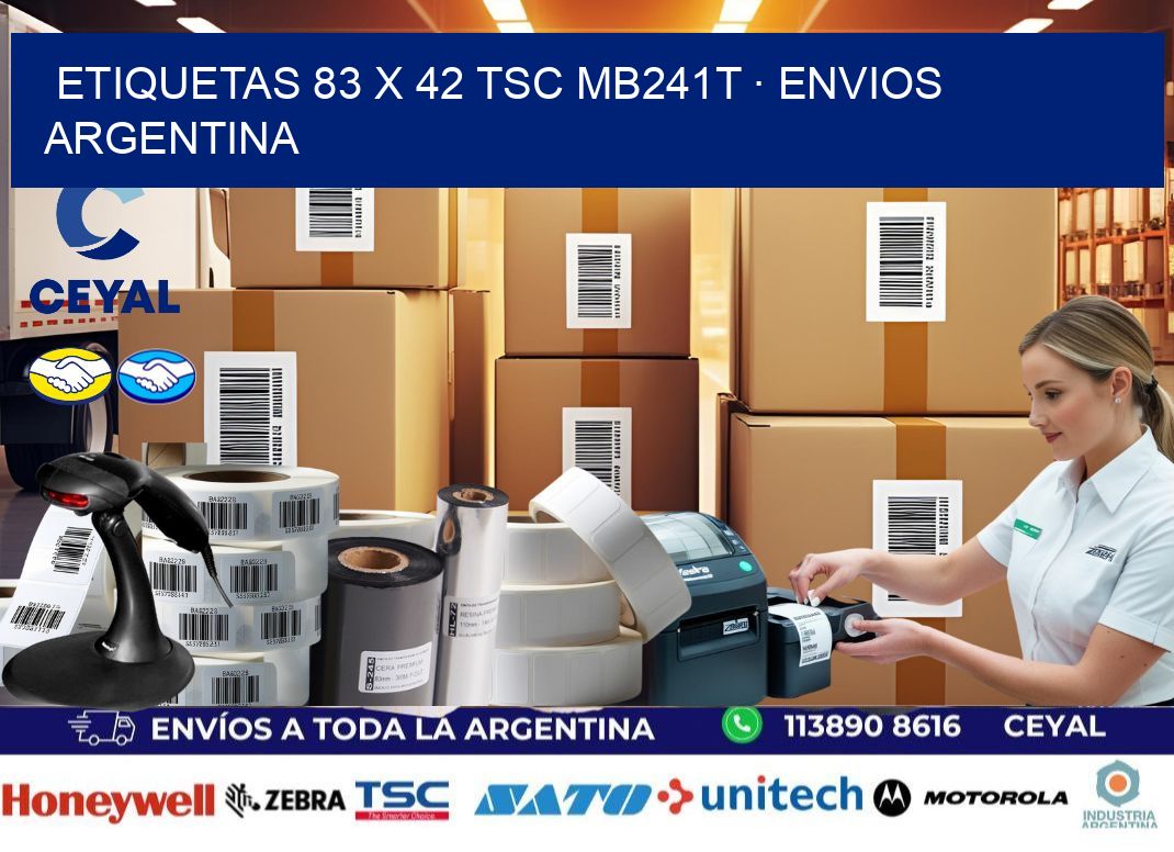 ETIQUETAS 83 x 42 TSC MB241T · ENVIOS ARGENTINA