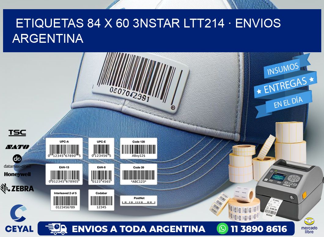 ETIQUETAS 84 x 60 3NSTAR LTT214 · ENVIOS ARGENTINA