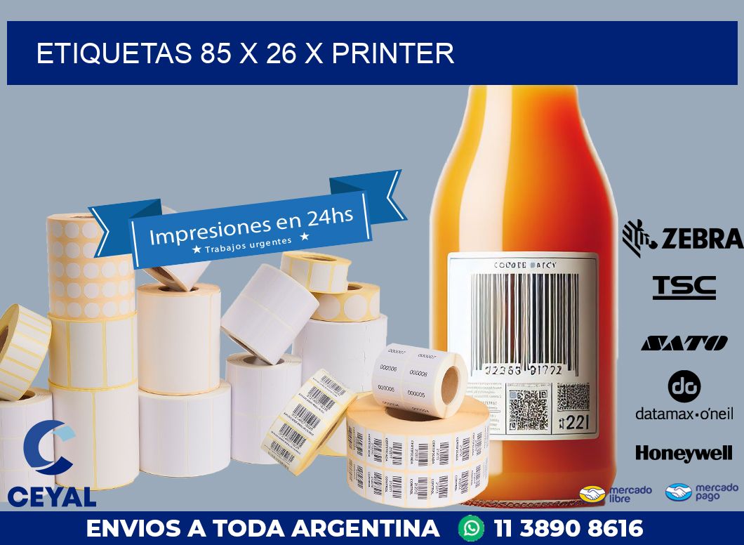 ETIQUETAS 85 x 26 X PRINTER