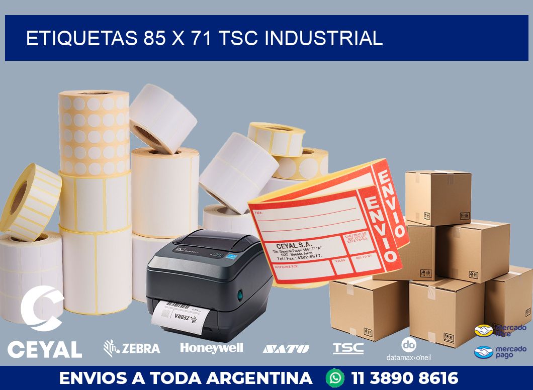 ETIQUETAS 85 x 71 TSC INDUSTRIAL
