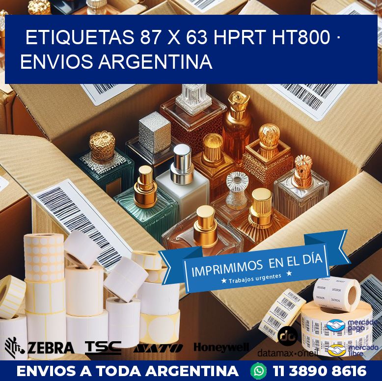 ETIQUETAS 87 x 63 HPRT HT800 · ENVIOS ARGENTINA