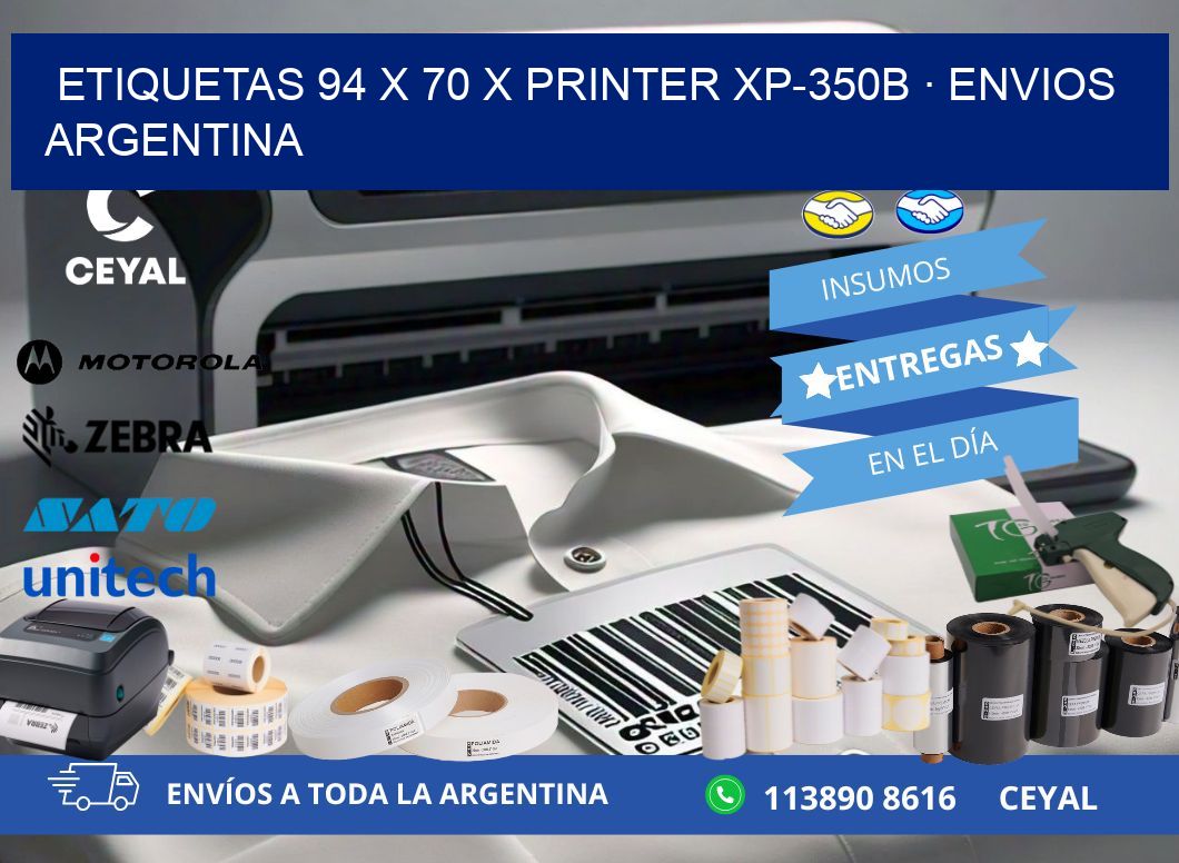 ETIQUETAS 94 x 70 X PRINTER XP-350B · ENVIOS ARGENTINA